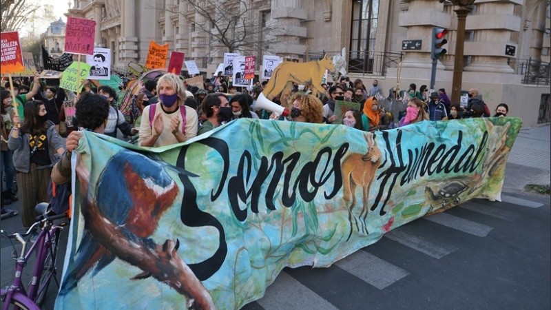 Una multitudinaria marcha pidió la ley de humedales.