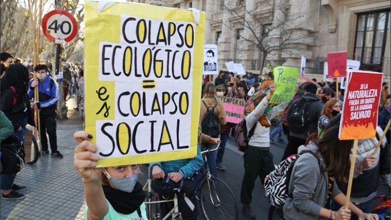La marcha por la ley de humedales recorrió el centro de la ciudad.