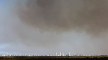 El gran foco que se desató a la vera de la ruta Rosario-Victoria.