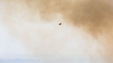 El gran foco que se desató a la vera de la ruta Rosario-Victoria.