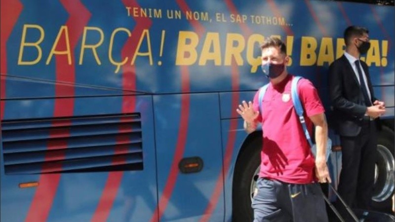 Messi tras el partido ante el Bayern Múnich.