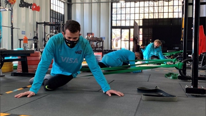 Los Pumas entrenan de cara al Rugby Champioship.