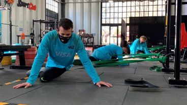 Los Pumas entrenan de cara al Rugby Champioship.