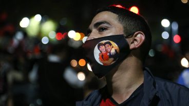 La caravana terminó en el Monumento.