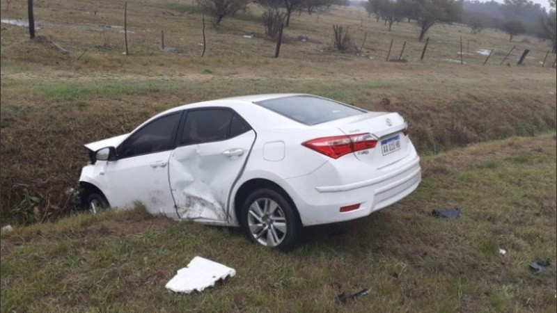 Así quedó el vehículo tras el impacto.