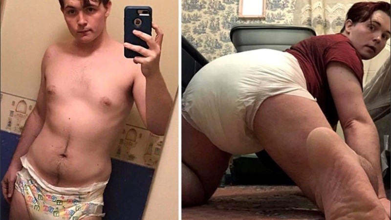 El joven se queja porque no lo dejan trabajar en pañales