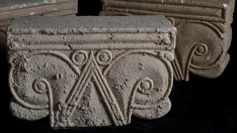 Los capiteles de columnas que datan de la época del Primer Templo en Jerusalén. 