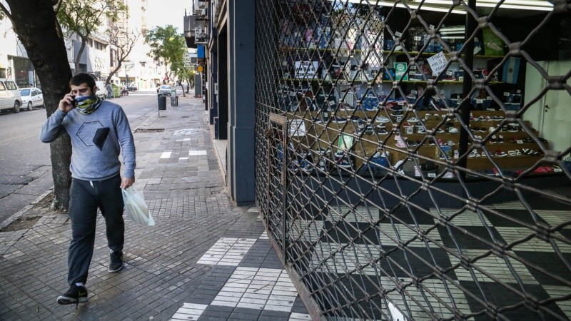Una calle San Luis atípica este sábado. 