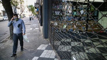 Una calle San Luis atípica este sábado.