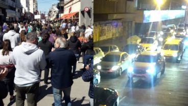 La masiva marcha en Venado y la caravana en Rosario, este sábado.
