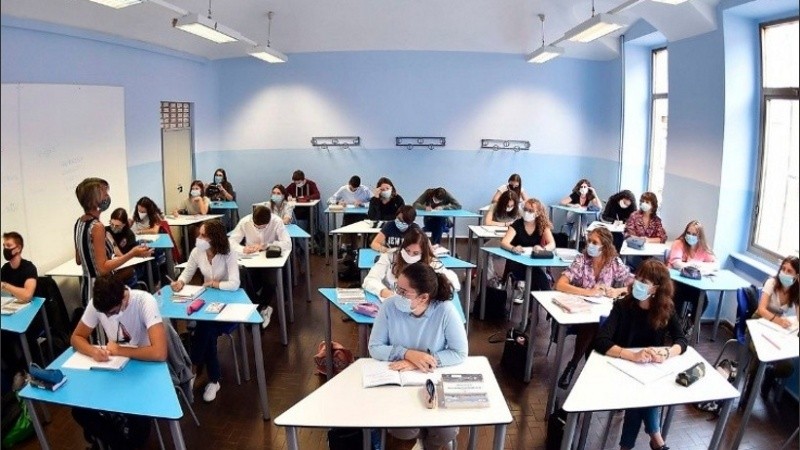 El regreso a clases en Italia.