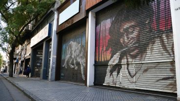 Una calle San Luis atípica este sábado.