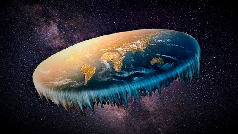 Imagen de la Tierra que tienen los terraplanista.