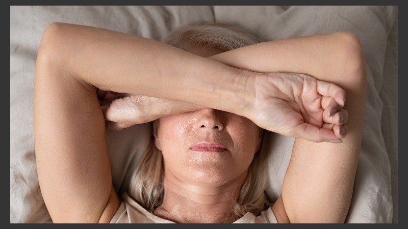Sleepless Mature Woman Suffering From Insomnia Close Up