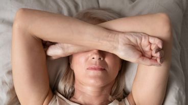 Sleepless Mature Woman Suffering From Insomnia Close Up
