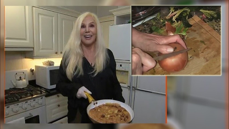 La diva volvió a tener problemas en la cocina y la cebolla la hizo llorar