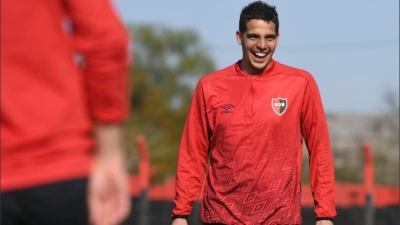 Aguerre volvió a sonreír después de tantos meses sin entrenamientos.