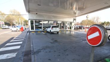 La estación de servicio donde fue atacado Medrano el jueves 10 de septiembre.