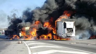 El choque ocurrió pasadas las 10 de este sábado a la altura del kilómetro 26.