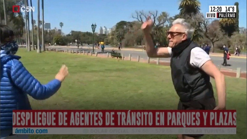 El periodista de C5N fue agredido por un transeúnte en el día de la primavera