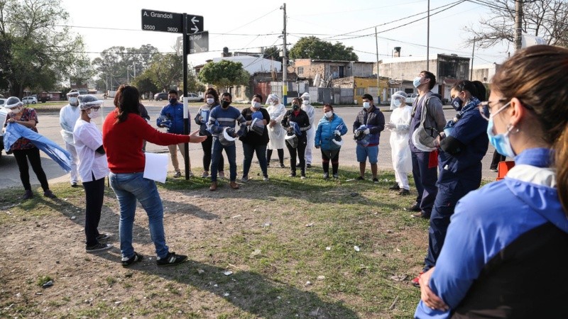 El inicio del operativo Detectar en Grandoli y Seguí.