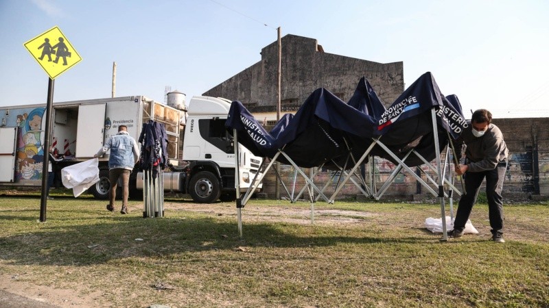 El inicio del operativo Detectar en Grandoli y Seguí.