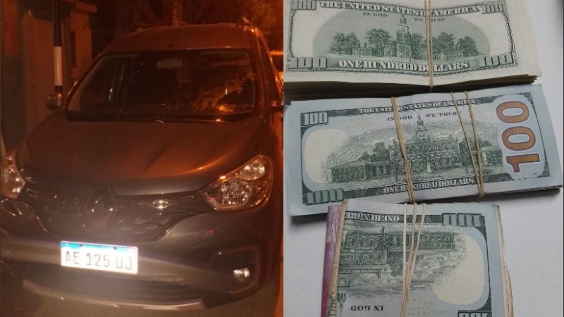 En la Kangoo había más de 2,5 millones de pesos que serían para comprar un auto.