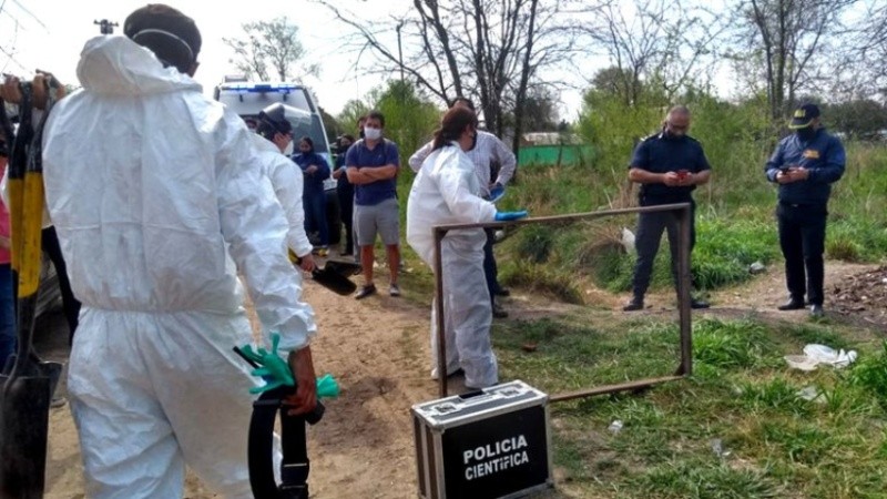 E cuerpo de José María Palavecino fue hallado enterrado en un baldío.
