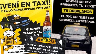 Tres de las promociones para atraer clientes desde las 20, aunque sea vía taxi.