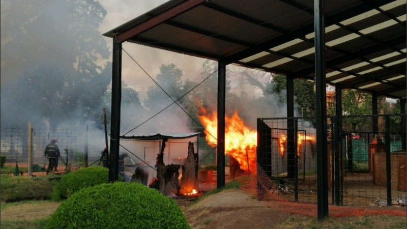 El rápido accionar de los bomberos permitió evitar daños mayores.