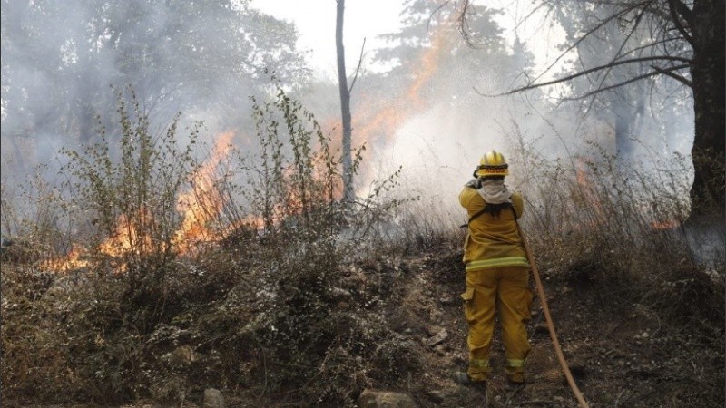 El viento intenso complica la tarea en zona de Characato.