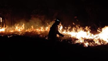 Los campos incendiados en el norte provincial.