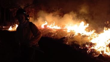 El fuego afectó varias hectáreas en el departamento Vera.