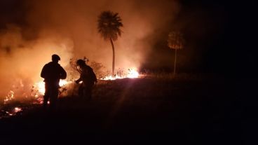 Los campos incendiados en el norte provincial.