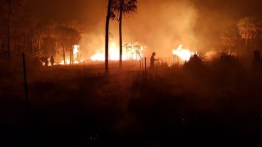 El fuego afectó varias hectáreas en el departamento Vera.