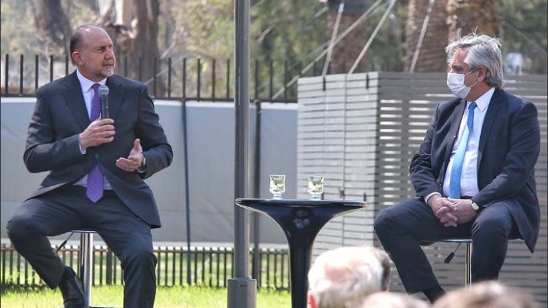 El gobernador y el presidente volvieron a estar cara a cara en el marco de la presentación del Plan Detectar