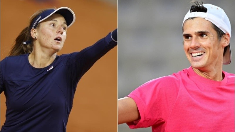 Podoroska y Coria saldrán a escena este viernes; primero ella, luego él, ambos en cancha 14.