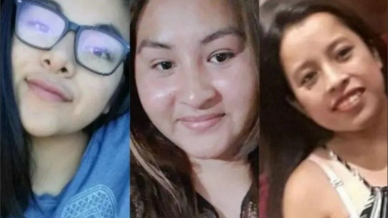 Las tres jóvenes asesinadas en la última semana en Jujuy.