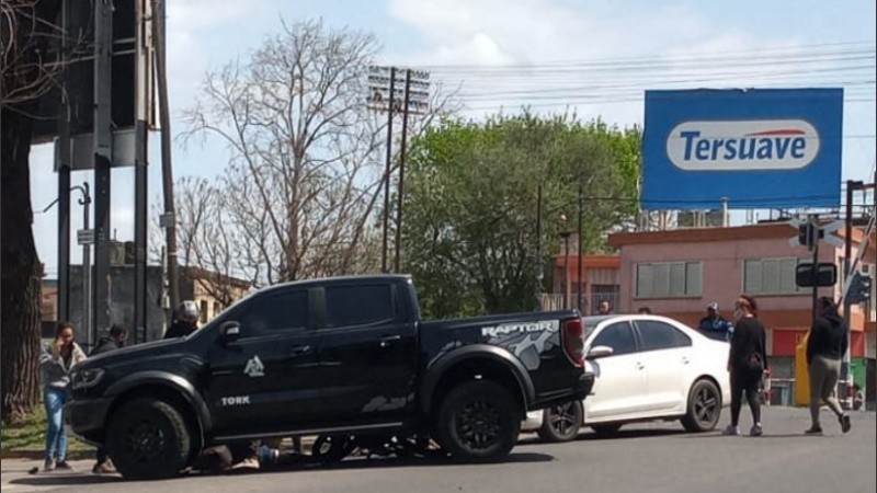 La escena que se vivía este mediodía en zona oeste. 