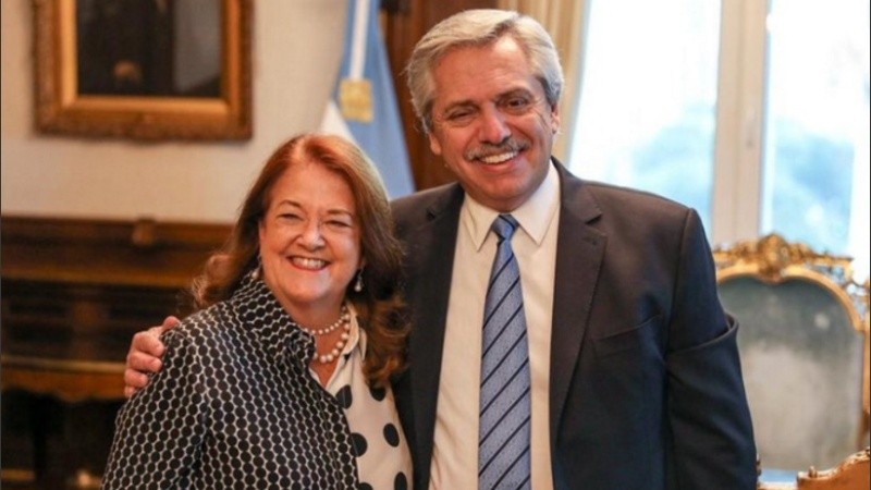 Alicia Castro y Alberto Fernández.