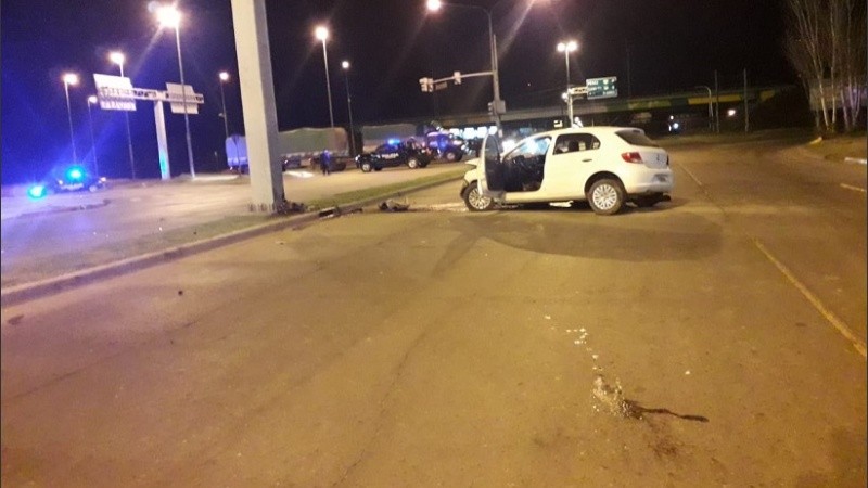 Así quedó el auto tras el siniestro vial.