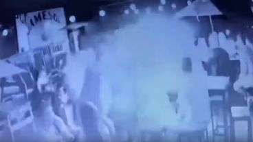 Quedó el registro del momento de la explosión en San Miguel.