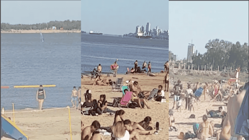 En  el video se puede apreciar la presencia de guardavidas.