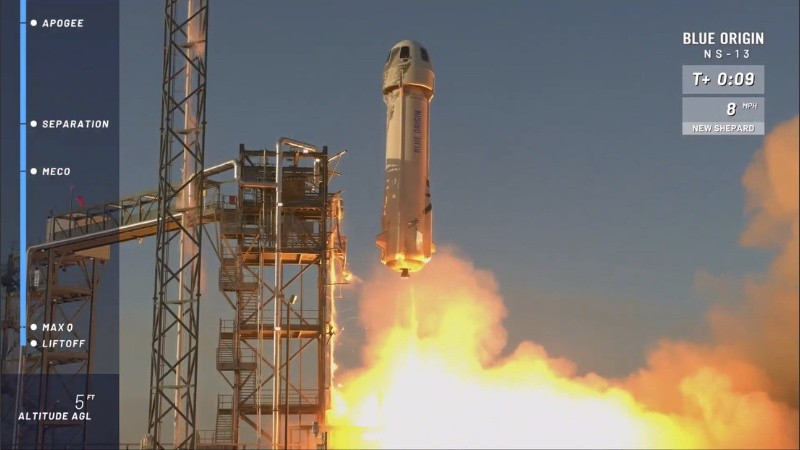 El New Shepard está diseñado para realizar viajes espaciales comerciales.