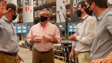 El ministro de Producción, Ciencia y Tecnología, Daniel Costamagna, visitó este miércoles Venado Tuerto con el fin de tomar contacto directo con el sector productivo local.