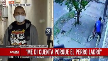 El ladrón fue captado por una cámara de seguridad.