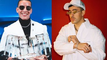Los artistas puertorriqueños Daddy Yankee y Bad Bunny.
