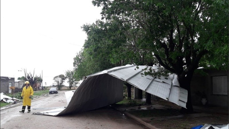 La tormenta dejó grandes destrozos en María Susana.