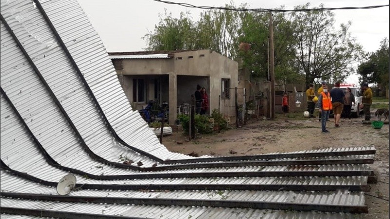 La tormenta dejó grandes destrozos en María Susana.
