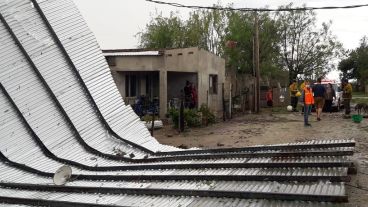 La tormenta dejó grandes destrozos en María Susana.
